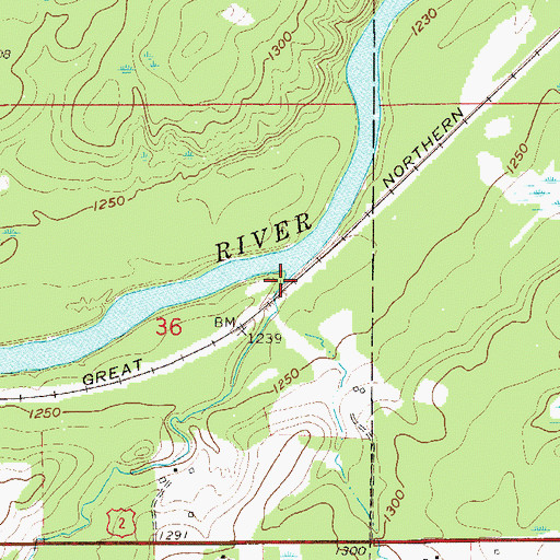 Topographic Map of Ahmik River, MN