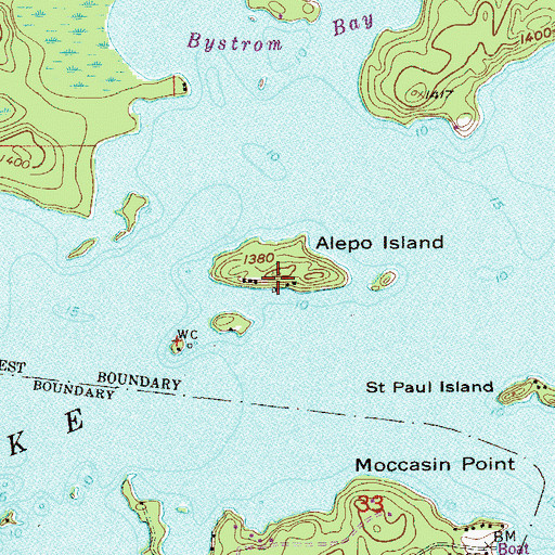 Topographic Map of Alepo Island, MN