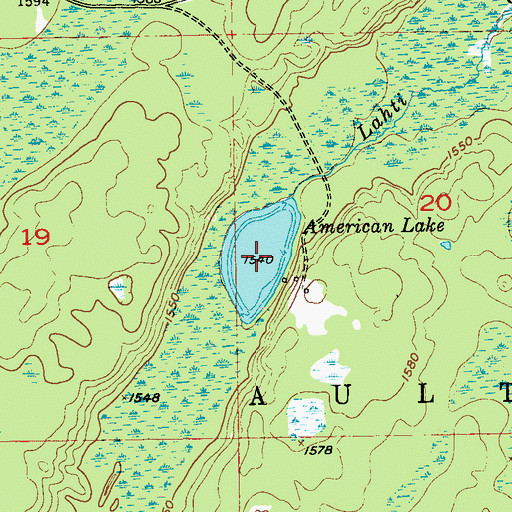 Topographic Map of American Lake, MN