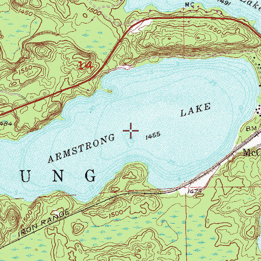 Topographic Map of Armstrong Lake, MN