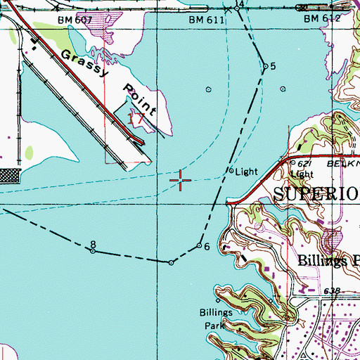 Topographic Map of Arrowhead Bridge, MN
