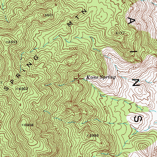 Topographic Map of Kane Spring, AZ