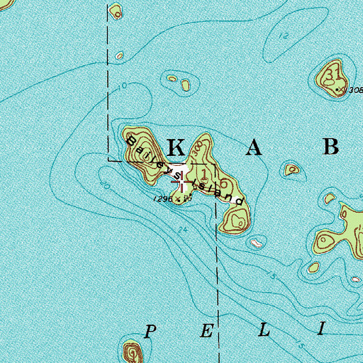 Topographic Map of Baileys Island, MN