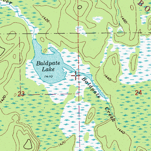 Topographic Map of Baldpate Creek, MN