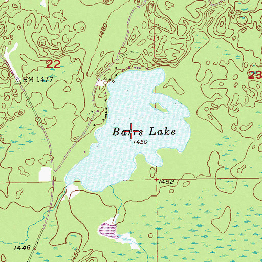 Topographic Map of Barrs Lake, MN