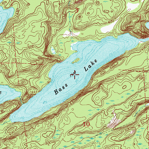 Topographic Map of Bass Lake, MN