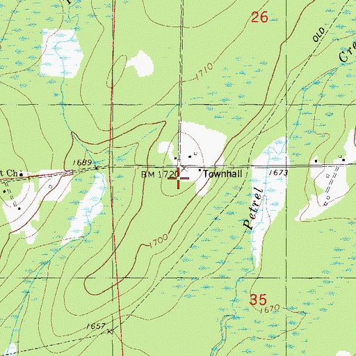 Topographic Map of Bassett School, MN