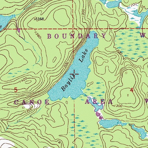 Topographic Map of Baylis Lake, MN