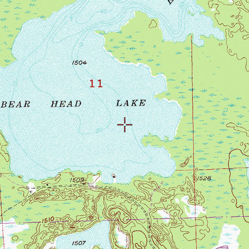 Topographic Map of Bear Head Lake, MN