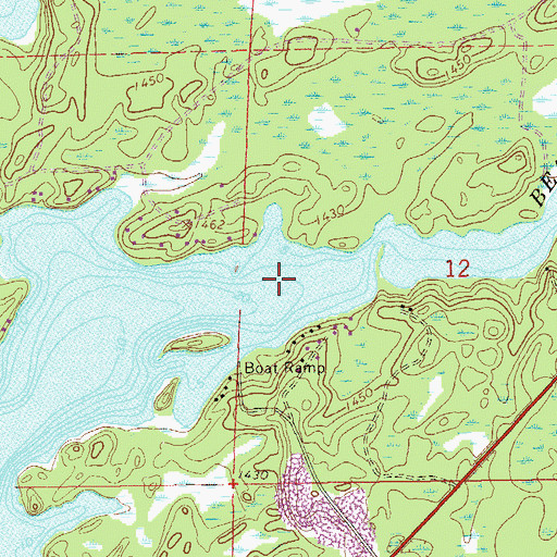 Topographic Map of Bear Island Lake, MN