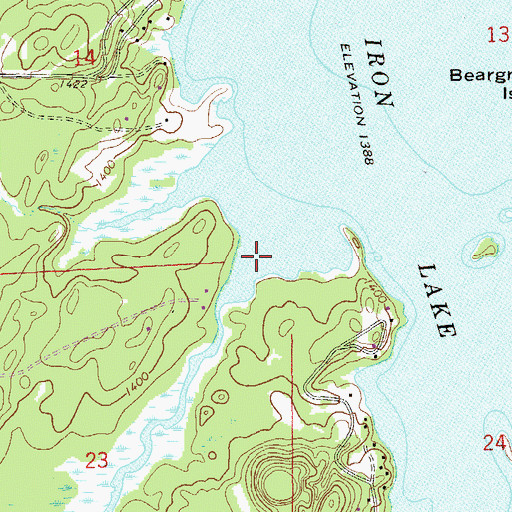 Topographic Map of Bear Island River, MN