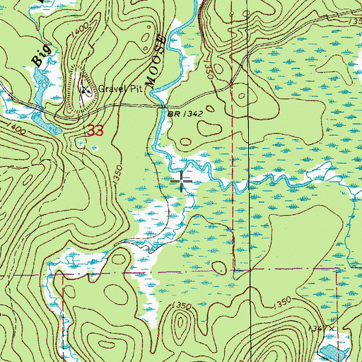 Topographic Map of Bezhik Creek, MN