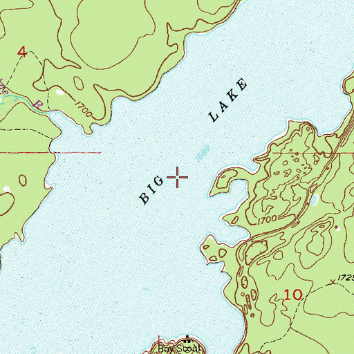 Topographic Map of Big Lake, MN