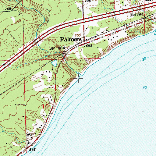 Topographic Map of Big Sucker Creek, MN
