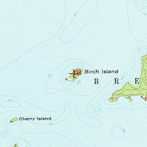 Topographic Map of Birch Island, MN