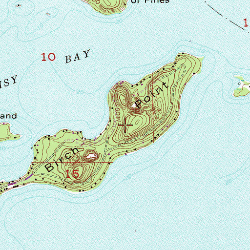 Topographic Map of Birch Point, MN