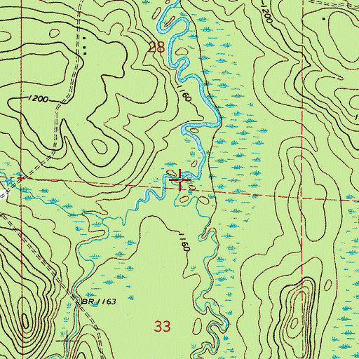 Topographic Map of Black Duck River, MN