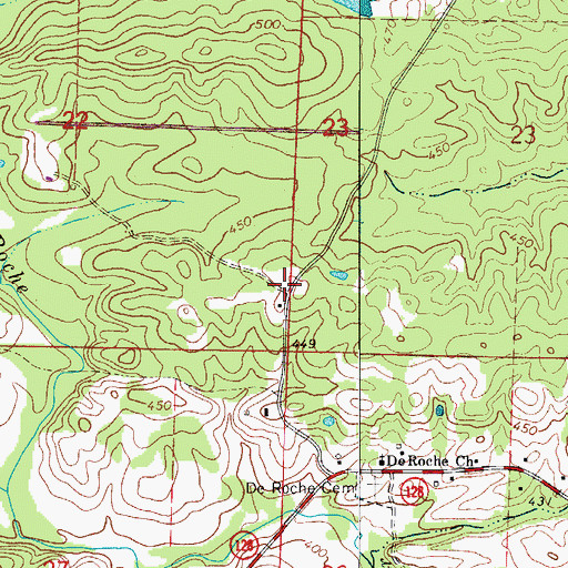 Topographic Map of Duffie (historical), AR