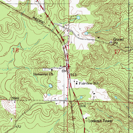 Topographic Map of Durian (historical), AR