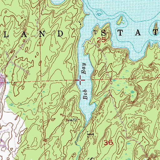 Topographic Map of Bob Bay, MN
