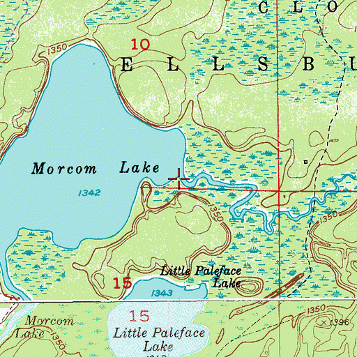 Topographic Map of Bobcat Creek, MN