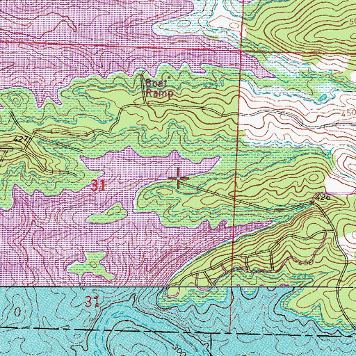 Topographic Map of Edgewood Recreation Area, AR