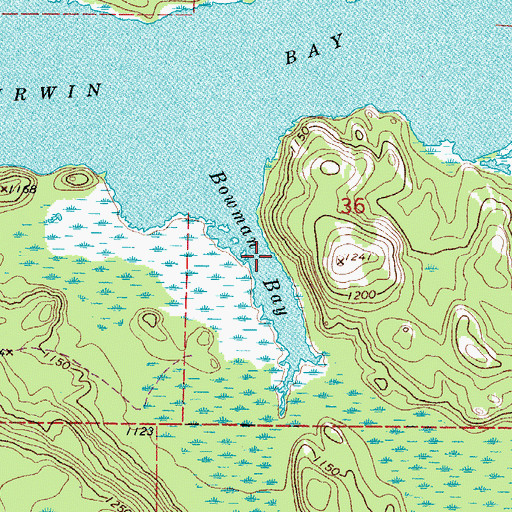 Topographic Map of Bowman Bay, MN