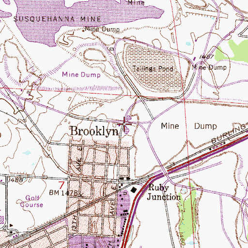 Topographic Map of Brooklyn, MN