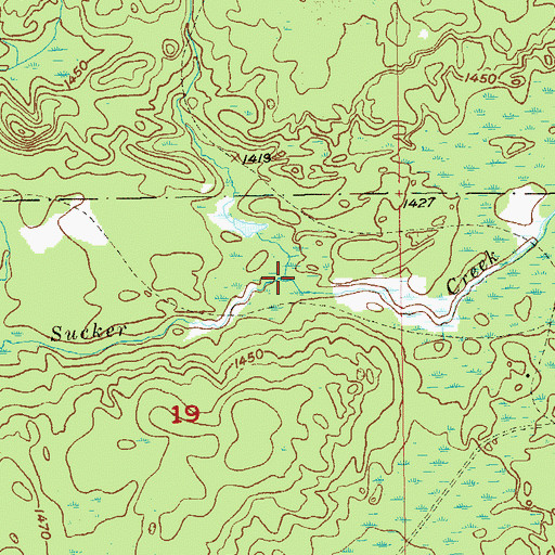 Topographic Map of Brophy Creek, MN