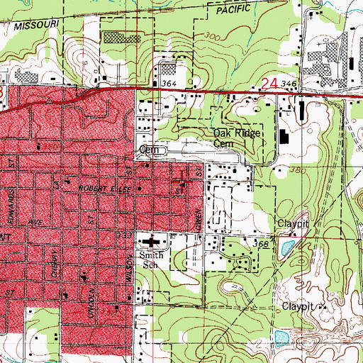 Topographic Map of Fairhaven Missionary Baptist Church, AR