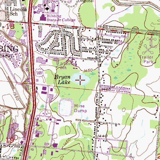 Topographic Map of Bryan Lake, MN