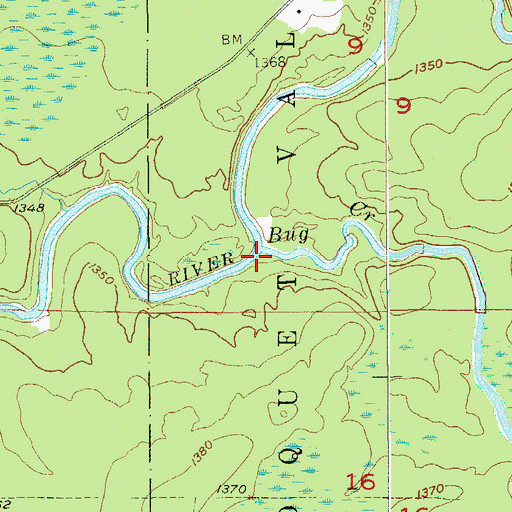 Topographic Map of Bug Creek, MN