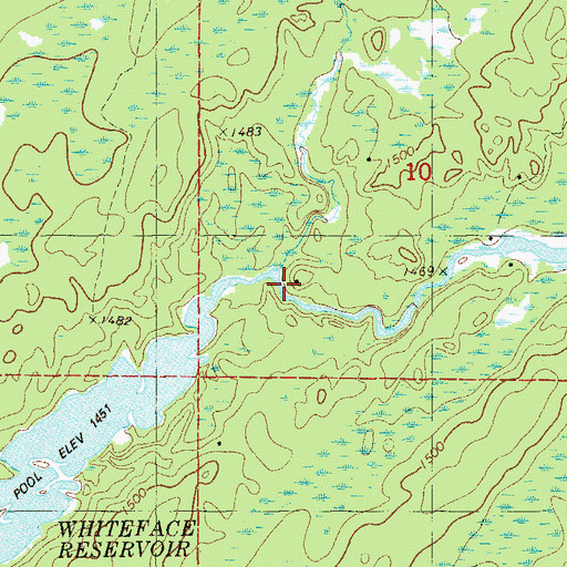 Topographic Map of Bum Creek, MN