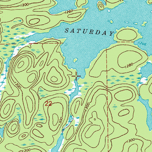 Topographic Map of Bunggee Creek, MN