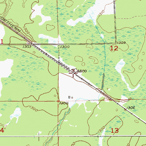 Topographic Map of Casco, MN