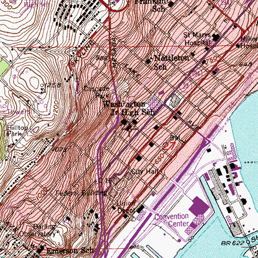 Topographic Map of Cathedral School, MN