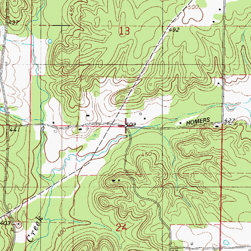 Topographic Map of Fleming (historical), AR