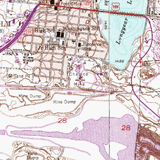 Topographic Map of Chataco Mine, MN