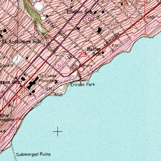 Topographic Map of Chester Creek, MN