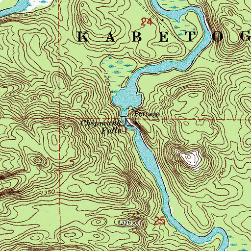 Topographic Map of Chipmunk Falls, MN