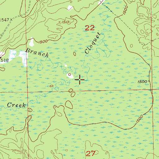 Topographic Map of Civet Creek, MN