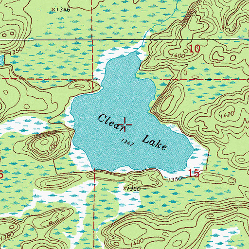 Topographic Map of Clear Lake, MN