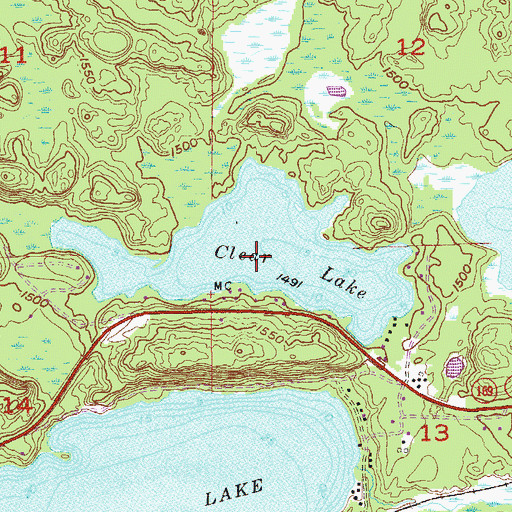 Topographic Map of Clear Lake, MN