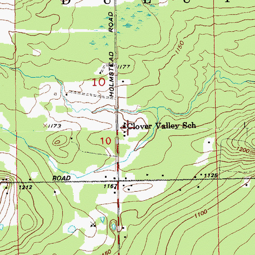 Topographic Map of Clover Valley School, MN