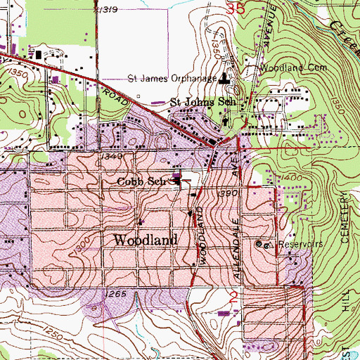 Topographic Map of Cobb School, MN