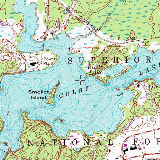 Topographic Map of Colby Lake, MN