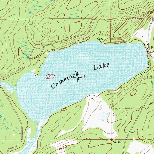 Topographic Map of Comstock Lake, MN