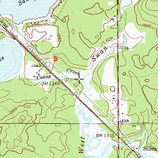 Topographic Map of Coons Creek, MN