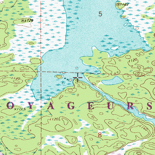 Topographic Map of Cranberry Creek, MN