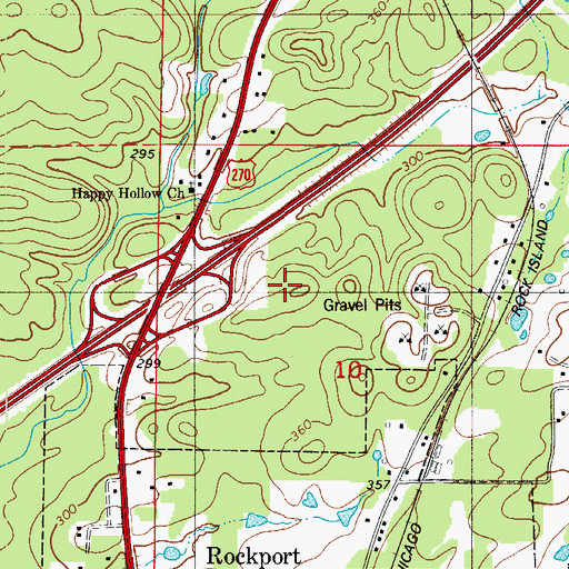 Topographic Map of Hot Spring County Industrial Park, AR